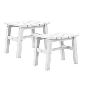 Hyleory HDPE Portable Ottoman,Ergonomic Curved Outdoor Stool - 1 of 4