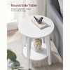 VASAGLE Round Side Table with Lower Shelf, End Table for Small Spaces, Nightstand - image 3 of 4