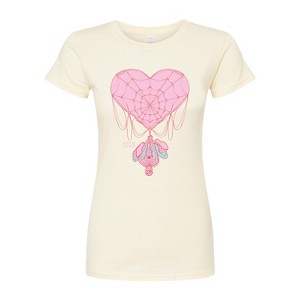 Women's - Marvel - Spider-man Valentine Heart Web Juniors Fitted Graphic T-Shirt - 1 of 3