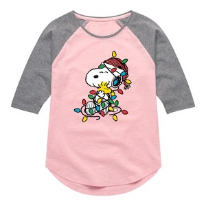 Girls' - Peanuts - Snoopy Woodstock Christmas Lights - 1 of 4