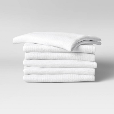 6pk Cotton Dishcloths White - Made By Design™