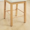 Spruce&Spring Boho Upholstered Rattan Counter Bar Stool with Wood Frame, Set of 2, Natural - 4 of 4
