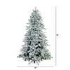 Nearly Natural 7.5-ft Pre-Lit Artificial California Flocked Spruce Christmas Tree with 1000 Color Changing LED Lights - 3 of 4