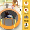 NAYSAYE Trampoline Kids 55 Inch Indoor Outdoor Small Toddler Trampoline with Basketball Hoop for Fun Play, Yellow, 55.00"*44.00"*25.00" - 3 of 4