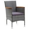 VidaXL Patio Dining Chairs 4 pcs Poly Rattan Gray - 2 of 4