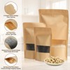 Unique Bargains Kraft Paper Zip Closure Clear Window Food Storage Containers 60 Pcs - 3 of 4