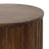 Kate and Laurel Reid Wood Drink Table, 10x10x22, Walnut Brown - 3 of 4