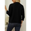 Women's 3/4 Sleeve Open Front Cropped Cardigan Sweater Elegant Shrugs for Women - 4 of 4