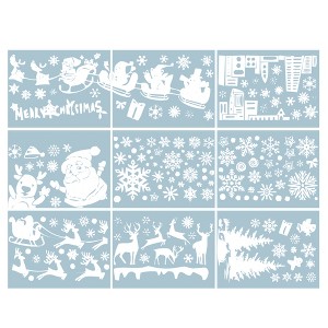 Unique Bargains Christmas Decorations for Windows and Home Christmas Window Clings Party Supplies White 1 Set - 1 of 4