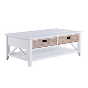 Treasure Trove Accents Cocktail Table Ocean Grove White - 1 of 4