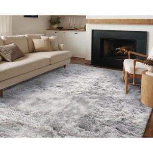AMERLIFE Area Rug with Shaggy High Pile, Soft Carpet for Living Room and Bedroom - 1 of 4