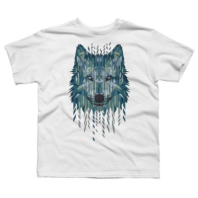 Boy's Design By Humans Geometric Wolf By jun087 T-Shirt