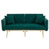 NicBex 65 Inch Loveseat,Modern Comfy Velvet Loveseat Sofa with Metal Feet,Accent 2-Seater Couch for Living Room - 2 of 4
