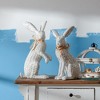 Melrose Wicker Rabbit Statue (Set of 2) - 2 of 4