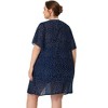 Agnes Orinda Women's Plus Size Bell Short Sleeve Polka Dots Chiffon Summer Cardigan - 4 of 4