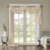 TopComfy Curtain Panels Solid Crushed Scarf Sheer Crushed Sheer Window Scarf Soft Breathable Translucent Fabric for Home, Beige, 2.76"*8.66"*9.84" - 2 of 4