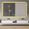 Whisen LED Bathroom Wall Mirror with Aluminum Alloy Frame and Defogging Function, Temperature & Time Display - Black - 3 of 4