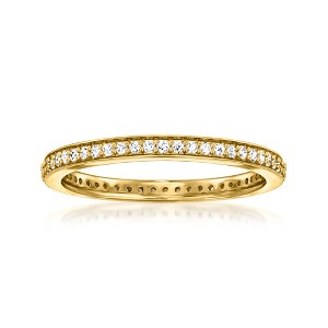 Ross-Simons 0.25 ct. t.w. Lab-Grown Diamond Eternity Band in 18kt Gold Over Sterling - 1 of 4