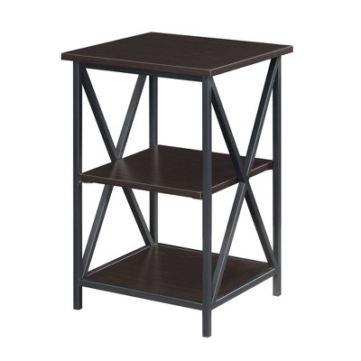 Tucson End Table with Shelves Espresso/Black - Breighton Home