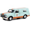1968 Chevrolet C-10 Pickup Truck Light Blue with Orange Stripes w/Camper Shell "Gulf Oil" 1/24 Diecast Model Car by Greenlight - 2 of 3