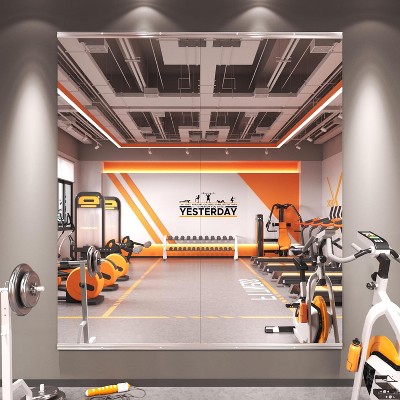 Apmir  2/3 pieces Rectangle Wall Mirror Home Gym Mirror Dance Studio Mirror Tempered Glass Mirror