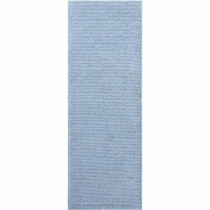 Hauteloom Isako Blue Solid Washable Area Rug - 1 of 4