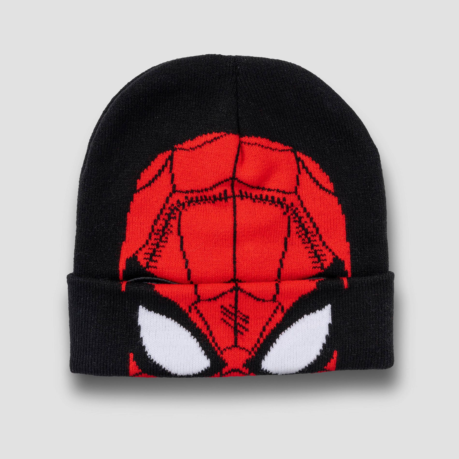 Kids' Spider-Man Flip Down Knit Beanie Hat - Black/Red