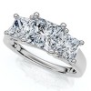 Pompeii3 2Ct Princess Cut Diamond Engagement Ring 14k White Gold Lab Created - 3 of 4