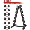Dumbbell Rack Stand Only, Weight Rack Storage for Home Gym Dumbbells, Rubber Guard Protectors & Non-Slip Base, 800 LB Heavy Duty Steel - 3 of 4