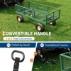 900 LBS Garden Cart,Heavy Duty Yard Wagon with Removable Mesh Sides,10" Pneumatic Tires & 180°Adjustable Handle,2-in-1 Flatbed for Farm and Gardening - 3 of 4