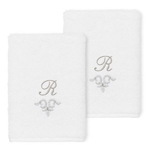 Linum Home Textiles 100% Turkish Cotton MONICA 2PC Embellished Washcloth Set - 1 of 1