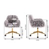 Anybear Modern Faux Fur Home Office Chair - 4 of 4