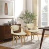 Art Leon Faux Leather Swivel Accent Dining Chair with Wood Arm and Legs - 2 of 4