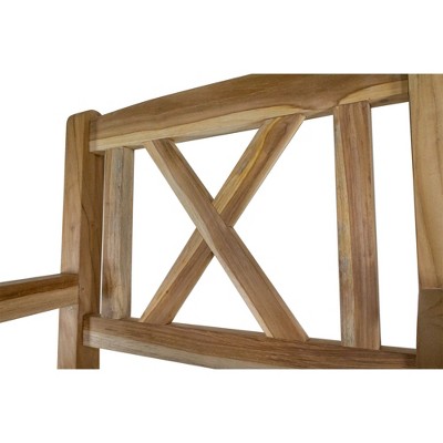 Nordic Teak Natural Outdoor Dining Chair with Arm Rests