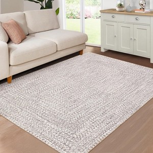 Coucheta Runner Rug , Machine Washable Non-Slip Low Pile, Faux Wool Stain Resistant Floor Carpet for Kitchen Bedroom Hallway,Multi-Color & Size - 1 of 4