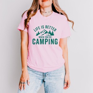 Simply Sage Market Life Is Better When You're Camping Short Sleeve Tee - 1 of 4