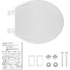 Toilet Seat Round,/Elongated Toilet Lid Soft-Slow Close, Heavy Duty Toilet Seat, Easy to Install, Universal Fit - 4 of 4