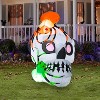 Gemmy Airblown Inflatable Skull With Spiders, 5.5 ft Tall, White - image 2 of 3