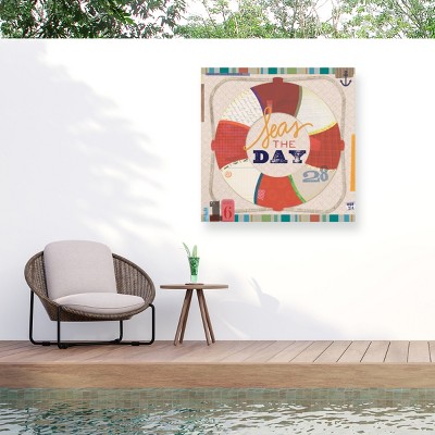 "Coastal Collage 11" Outdoor Canvas
