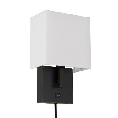 Cal Lighting 11.5" Height Dark Bronze Metal Wall Lamp