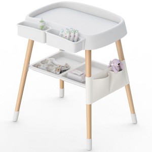 BabyBond Baby Changing Table Dresser, Waterproof Diaper Changing Station Height Adjustable for Infant and Newborn,Changing pad liner included - 1 of 4