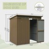 NicBex Metal Outdoor Storage Tool Shed with Lockable Double Door and Air Vent for Garden,Patio,Backyard - 3 of 4