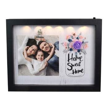 Northlight LED Lighted Home Sweet Home Picture Frame with Clip - 4" x 4"