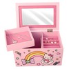 Sanrio Hello Kitty Pink Wood Jewelry Box with Tray - Officially Licensed Authentic