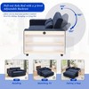 Runesay 61.4" Modern Convertible Loveseat Sofa with Pull-Out Bed and Adjustable Backrest, for Living Room, Blue - 4 of 4