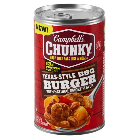 Campbell's Chunky Texas-Style BBQ Burger with Natural Smoke Flavor Soup - 18.8oz - image 1 of 4