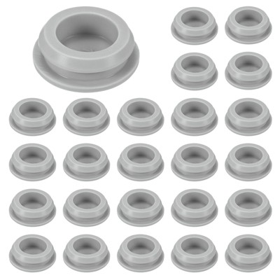 Unique Bargains Rubber Corrosion-Resistant Silicone Snap-in Locking Hole Plugs Gray