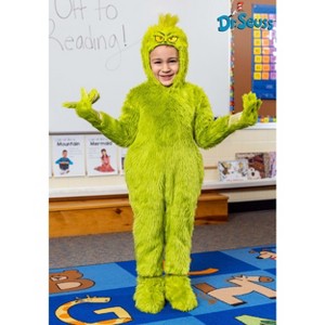 HalloweenCostumes.com 4T   Toddler Classic Grinch Green Jumpsuit Costume, Green - 1 of 4