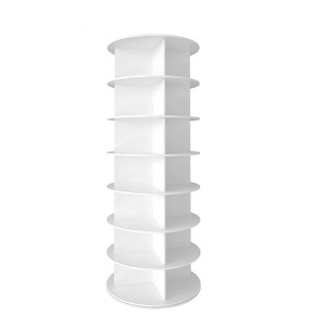 FONTOI 7 Tier Rotating Shoe Rack Tower, Spinning Shoe Display, Organizer Rack, Handbag Rotate Shoes Closet Organization, White, 23.62"*63.38"*23.62" - 1 of 4