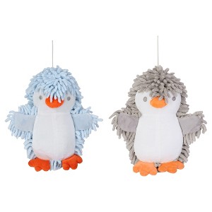 REGALWOVEN 2 Packs Cute Cartoon Animal Chenille Soft Absorbent Decorative Hand Towel 8" x 8" - 1 of 4